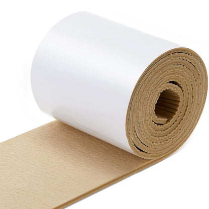 Jecery Adhesive Felt Roll, 1/4" X 6" X 1.25 Yard, Beige | Self-adhesive Padding for Foot Support, Pressure Relief, Furniture Protection, Splint Lining Cushion