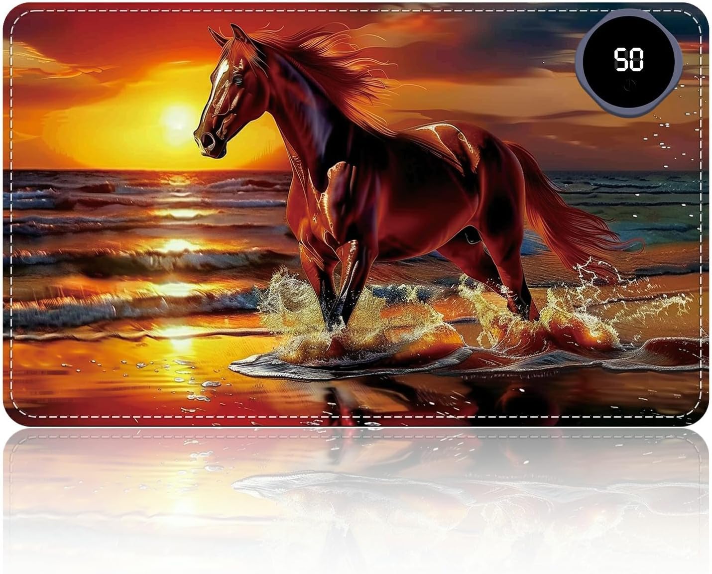 Heated Desk Pad Heated Large Mouse Pad, Electric Quickly Warm Desk Mat with 3 Levels Heating 3 Hours Auto Shut-Off, 31.5" x 13" Warm Gaming Mousepad Hand Foot Warmer, Baby Elephant