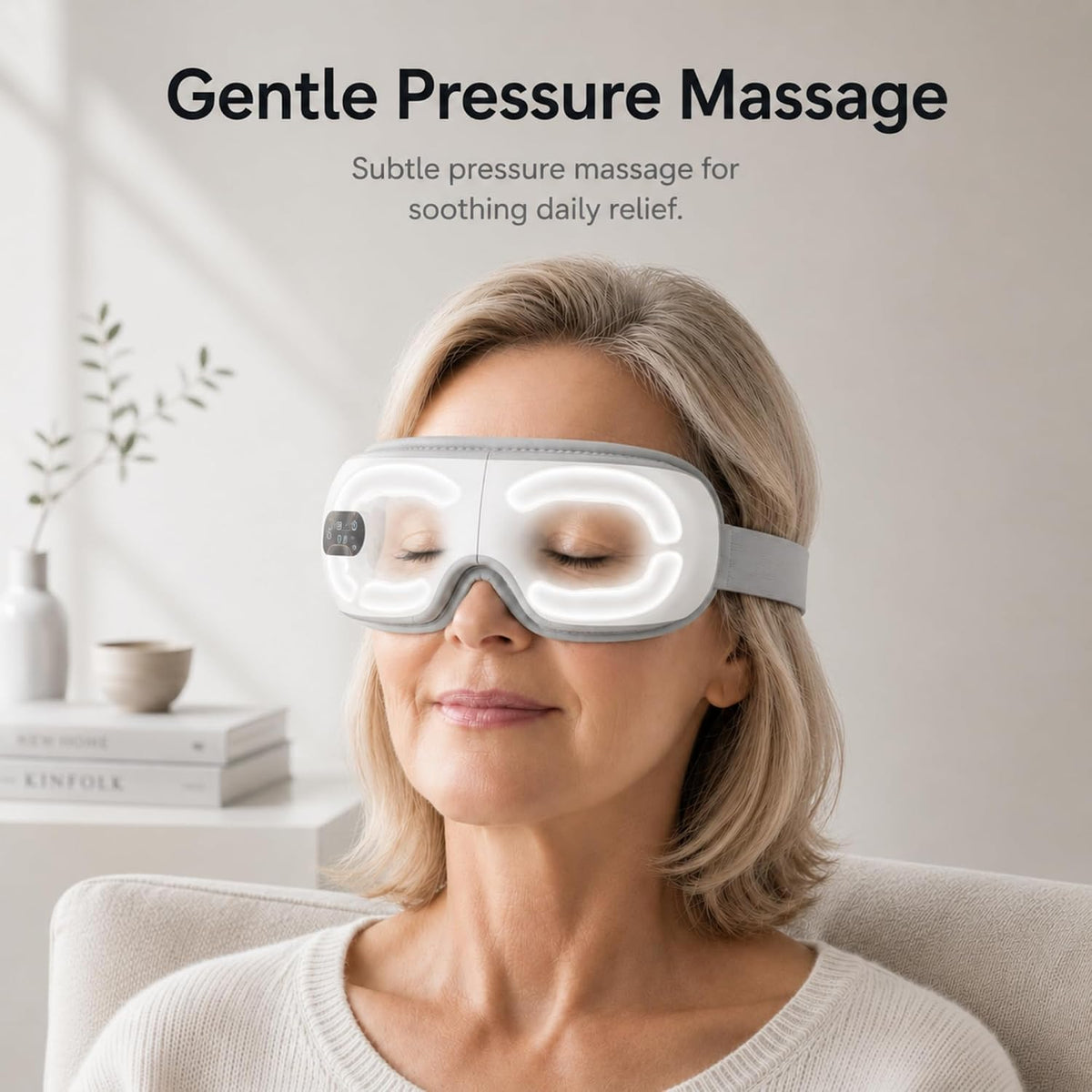 Eye Massager with Heat, Heated Eye Mask for Migraine Relief