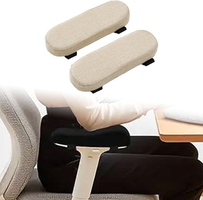 Office Chair Armrest Pad Elbow Cushion Thick Removable Cover Desk Chair Armrest Cushion Arm Padding for Recliners Sofa Home, Beige