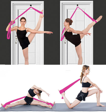 Adjustable Leg Stretcher Lengthen Ballet Stretch Band - Easy Install on Door Flexibility Stretching Leg Strap Great Cheer Dance Gymnastics Trainer Stretching Equipment Taekwondo Training