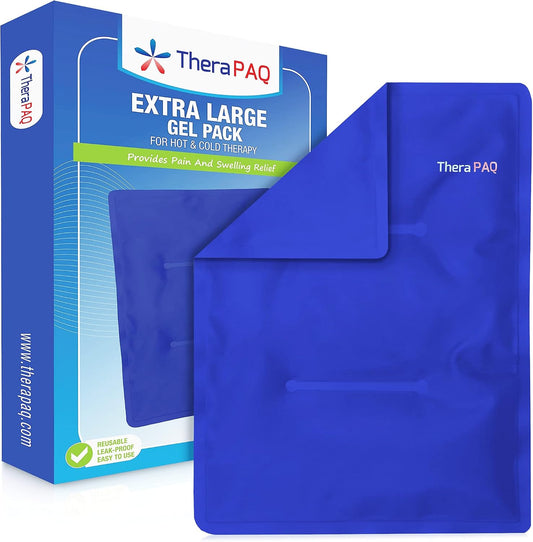 Gel Soft Flexible Ice Packs, Large Reusable, Cold Compress & Cooling Gel Pad for Knee, Back, Shoulder Pain Relief | Soft Cold Compress for Swelling - 14"x11"
