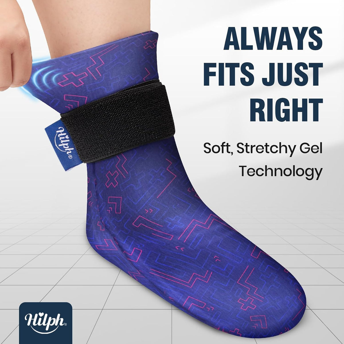 Hilph Ice Pack Sock for Full Foot Pain Relief, Hot Cold Therapy Sock