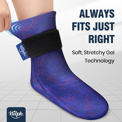 Hilph Ice Pack Sock for Full Foot Pain Relief, Hot Cold Therapy Sock