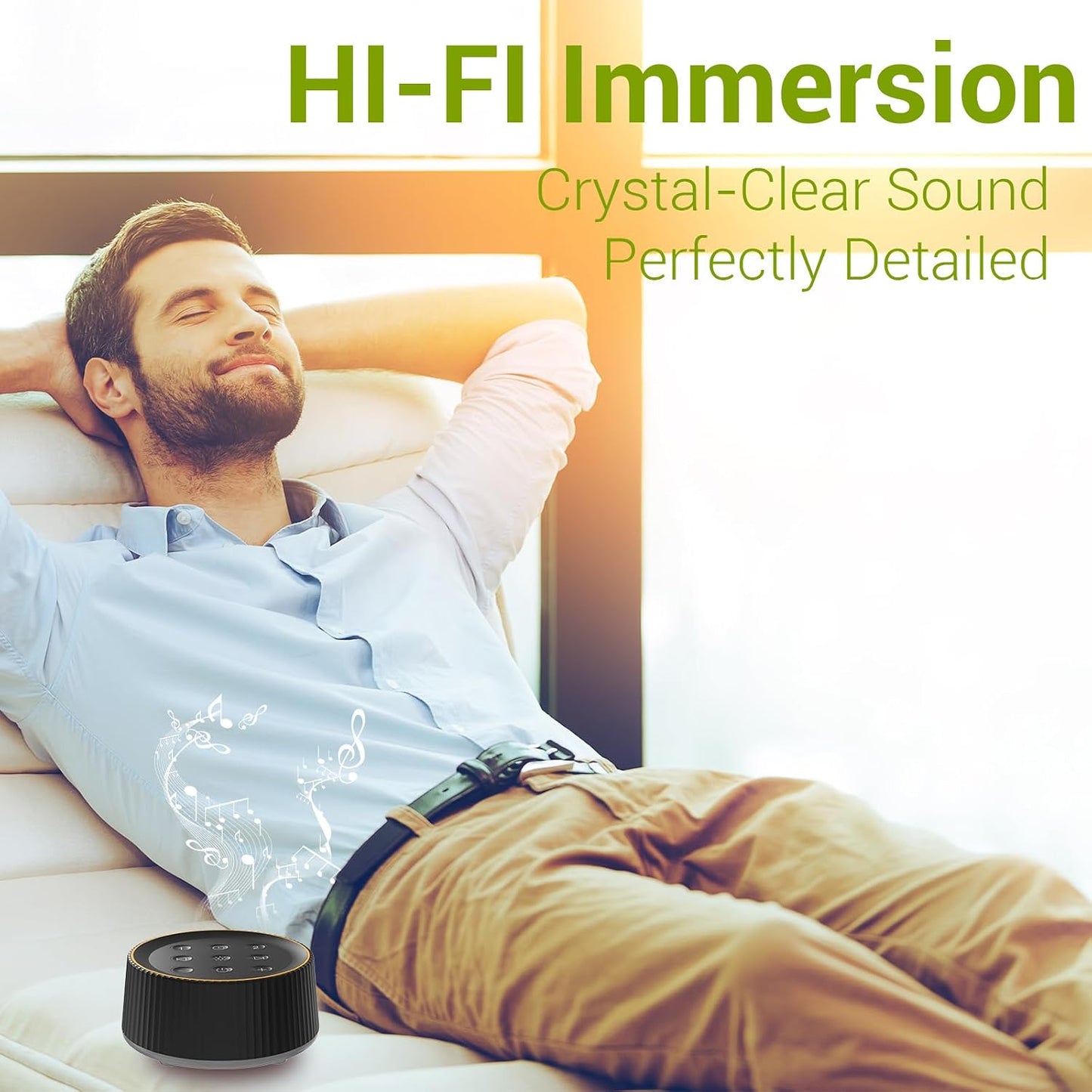 White Noise Machine, 26 Hi-Fi Soothing Sounds & 10 Colors Night Light Sound Machine for Sleeping Adults, Baby & Kids, Portable Sleep Machine with 6 Timers, Noise Canceling for Home Office