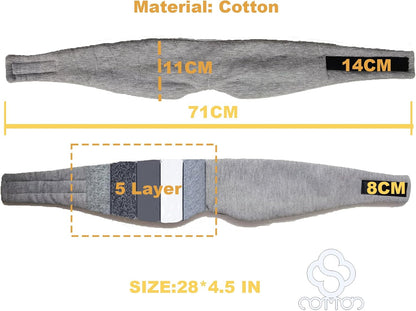 FAN WU Cotton Sleep Mask with Travel Pouch, Zero-Pressure Blackout Mask