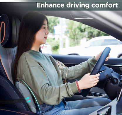 Lumbar Support Pillow for Office Chair, Memory Foam Car Back Cushion | Lumbar Pillow Lower Back with 4d Mesh Cover Adjustable Straps, Ergonomic Chair Back Pillow for Office, Car, Gaming Chairs