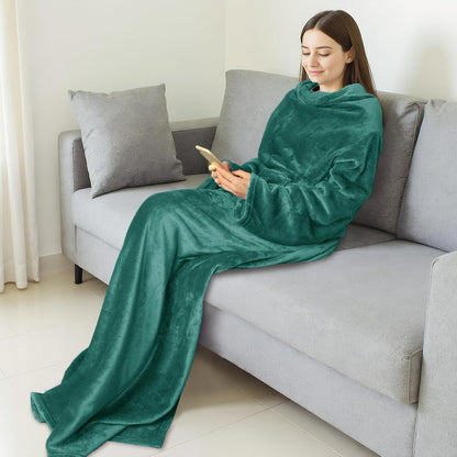 Catalonia Wearable Blanket with Sleeves for Women & Men, Fleece Wrap Throw
