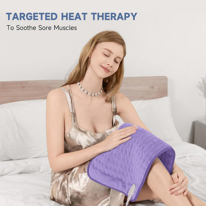 Heating Pad for Back, Neck, and Shoulder Pain Relief, Electric Heat Pad with 6 Heat Levels, Moist Heat Option, Auto Shut-Off, Birthday Christmas Gift for Women Men Mom Dad Grandma, Gift for her