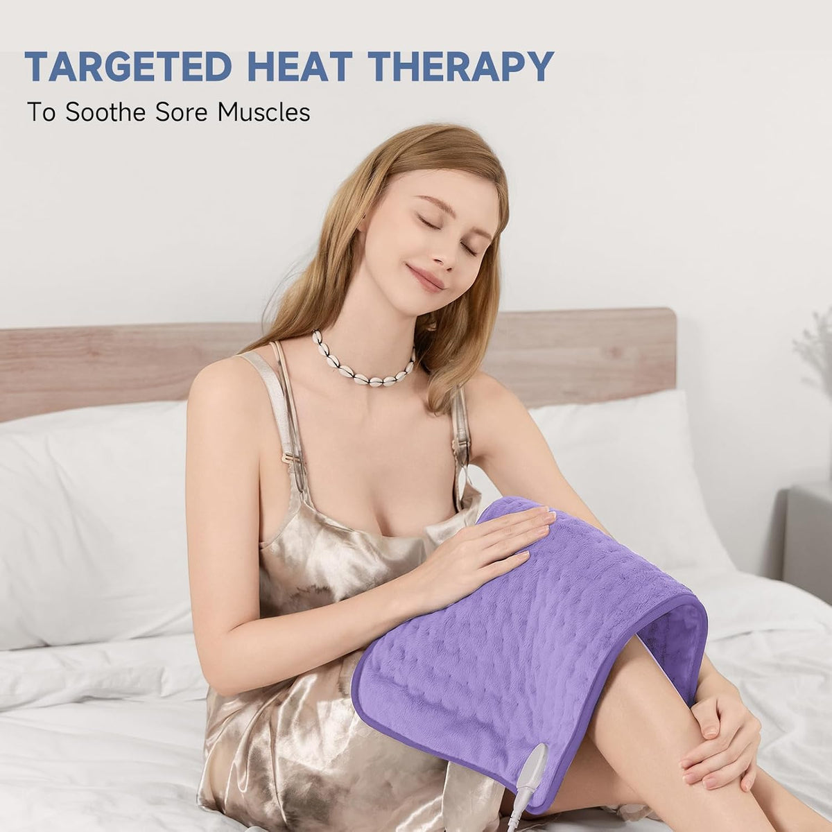 Heating Pad for Back, Neck, and Shoulder Pain Relief, Electric Heat Pad with 6 Heat Levels, Moist Heat Option, Auto Shut-Off, Birthday Christmas Gift for Women Men Mom Dad Grandma, Gift for her