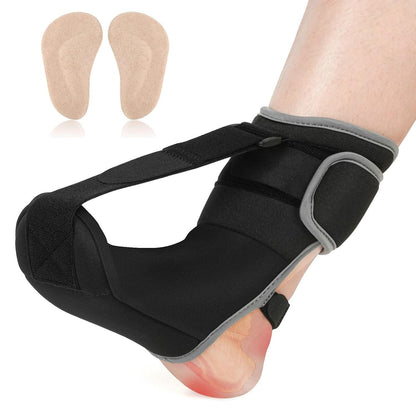 Plantar Fasciitis Night Splint Sock Soft Plantar Fasciitis Brace for Sleeping Achilles Tendonitis Foot Drop Heel Pain - Plantar Fasciitis Relief Night Splint for Women Men Black Small