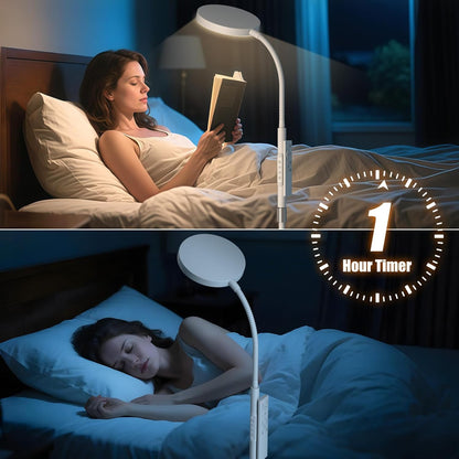 PACOVY Floor Lamp, Adjustable Height Floor Lamps for Living Room Bedroom, 120 LED Super Bright Standing Lamp Remote & Touch Control Dimmable Gooseneck Tall Stand Reading Lamp for Office Craft, Black