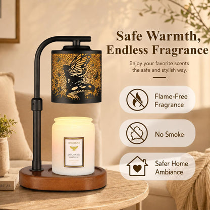 kobodon Candle Warmer Lamp with Timer Dragonfly Electric Candle Lamp Warmer