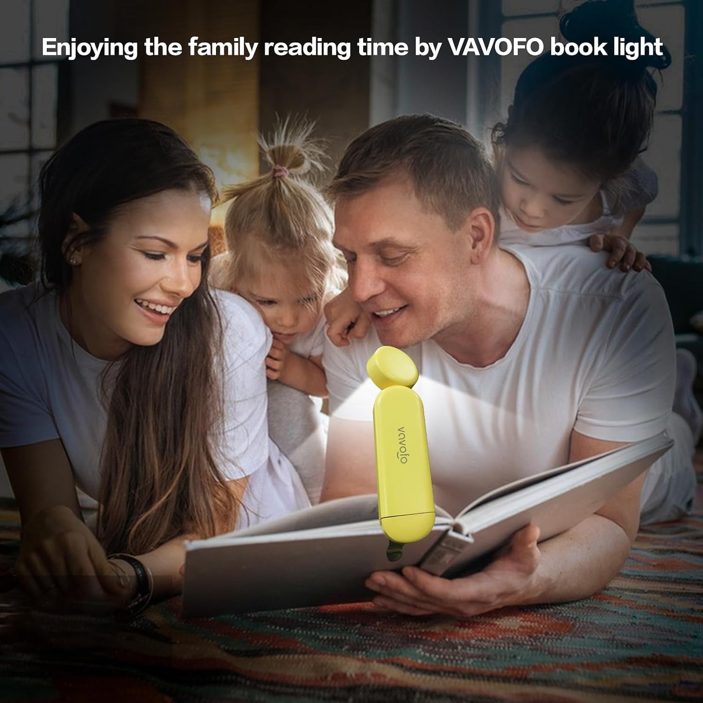 VAVOFO USB Rechargeable Bookmark Reading Light, Blue Light Blocking Amber LEDs for Bedtime Reading - Clip On, 9 Lighting Modes