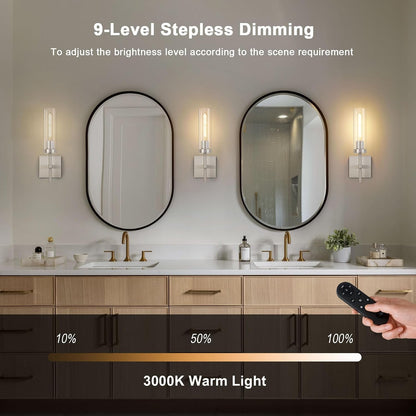 Wireless Wall Sconces with Remote Control, Battery Operated Wall Sconce Set of 2, Black & Gold Rechargeable Dimmable Wall Light for Bedroom Living room Bathroom Hallway Entryway Stairwell, 3000K