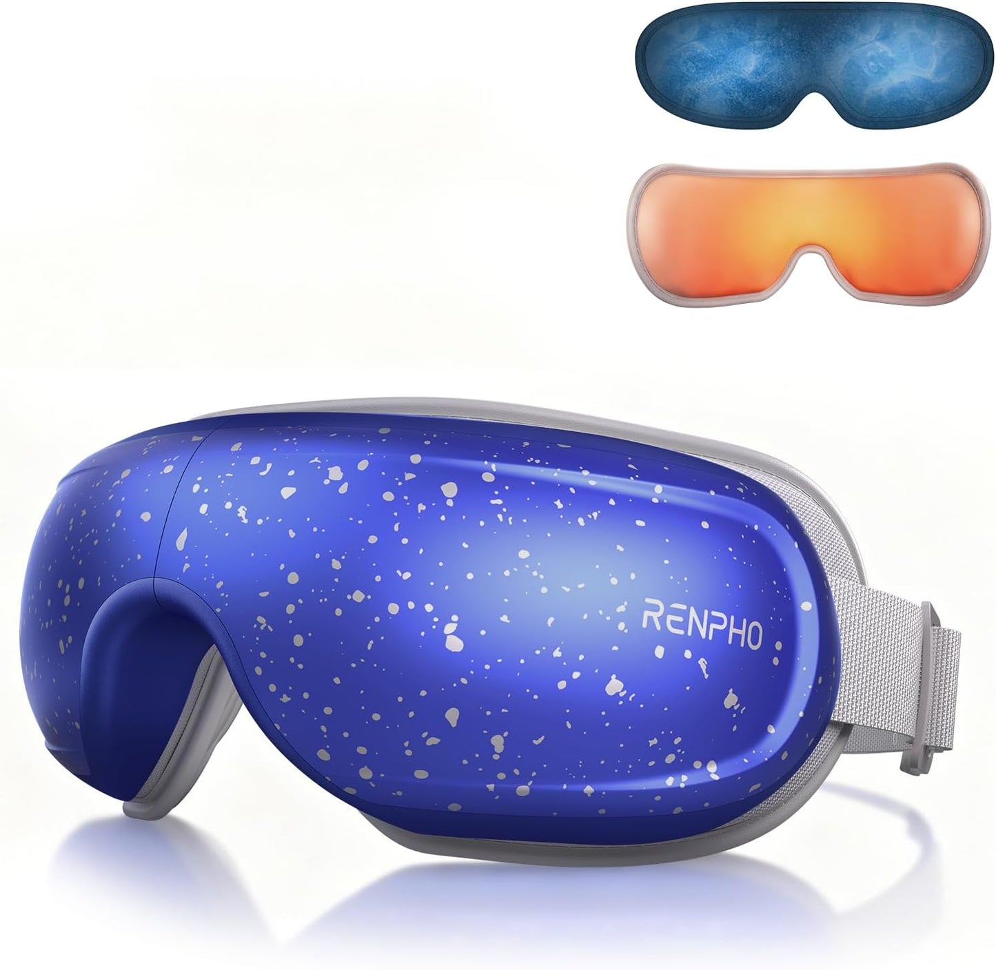 RENPHO Eyeris 3 Eye Massager with Heat and Cooling, Massaging Eye Mask | Voice Control, Vibration & Compression Massager for Dry Eyes & Head Tension, FSA Eligible HSA, Gifts for Women & Men