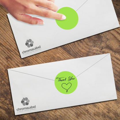 Fluorescent Green Dot Stickers, 2 Inch, 500/Roll | Writable Matte Paper Circle Stickers for Inventory, Classrooms, Offices, Retail, and Color Coding. Made in USA