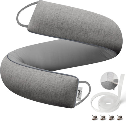 fowong 32" Door Draft Stopper, Weighted Under Door Noise Stopper, Oatmeal | Weighted Fabric Blocks Drafts, Dust & Light, Great for Interior Doors to Help Reduce Noise and Improve Comfort