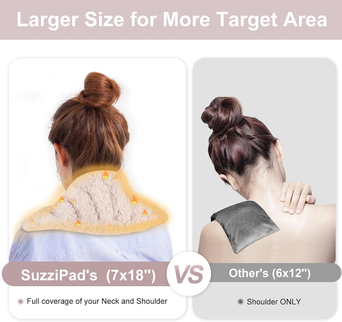 SuzziPad Microwave Heating Pad for Muscle Soreness Fatigue, 7"X16", Gray
