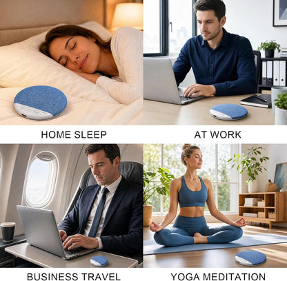 Under Pillow Sleep Speaker, Bluetooth 5.4 Pillow Speaker with Built-in White Noise, Ultra-Thin Fabric Covered Wireless Sleep Speaker with Auto-Off Timer,Personal Sound Bar for Side Sleepers