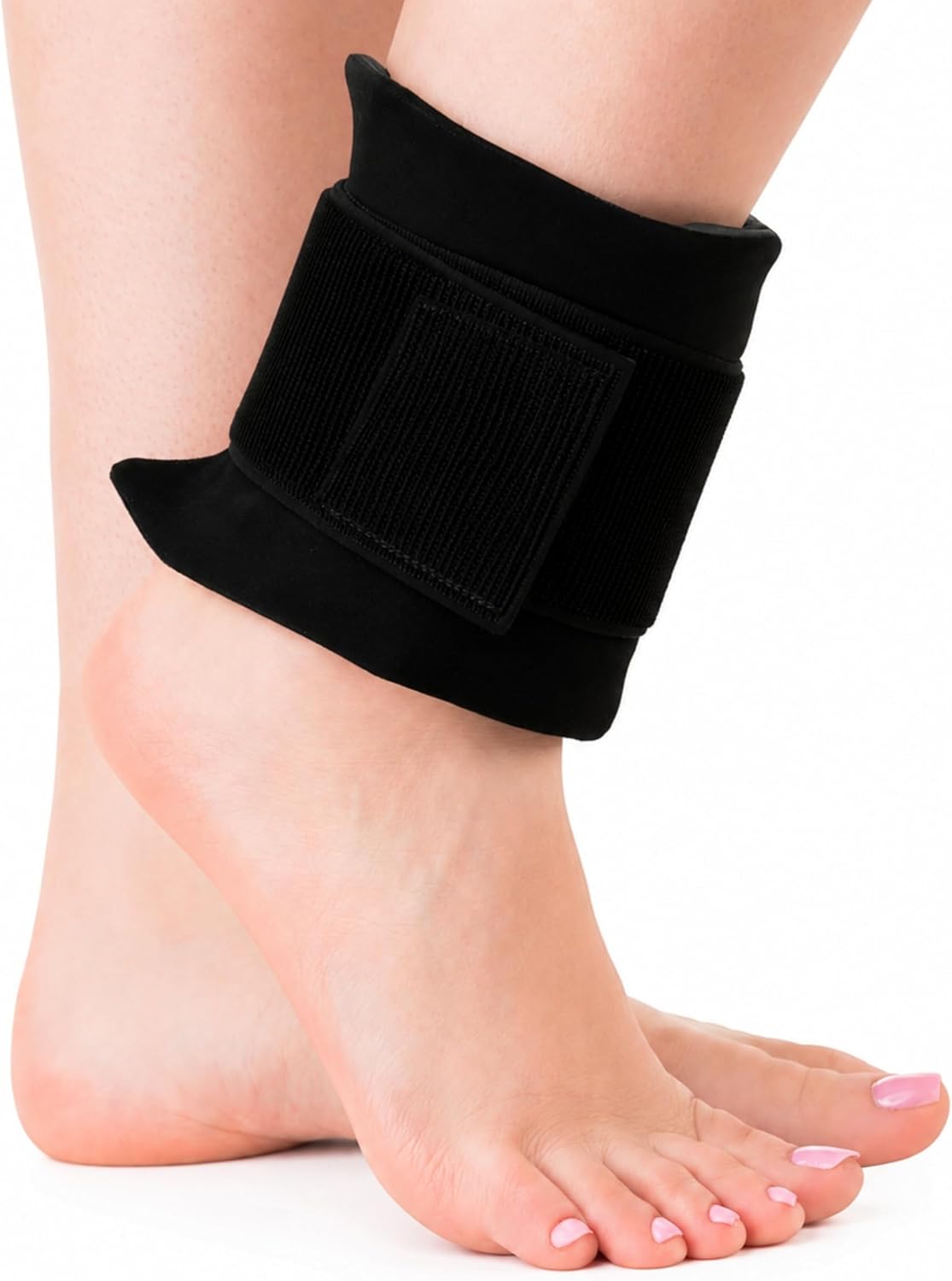 Cold and Hot Therapy Wrap, Black, Latex-Free, Non-Toxic, for Back, Abdomen, Hip, Sports Injury Prevention, Recovery (Back/Abdomen). kit Includes Flexible Gel Compress, Sleeve and Strap.