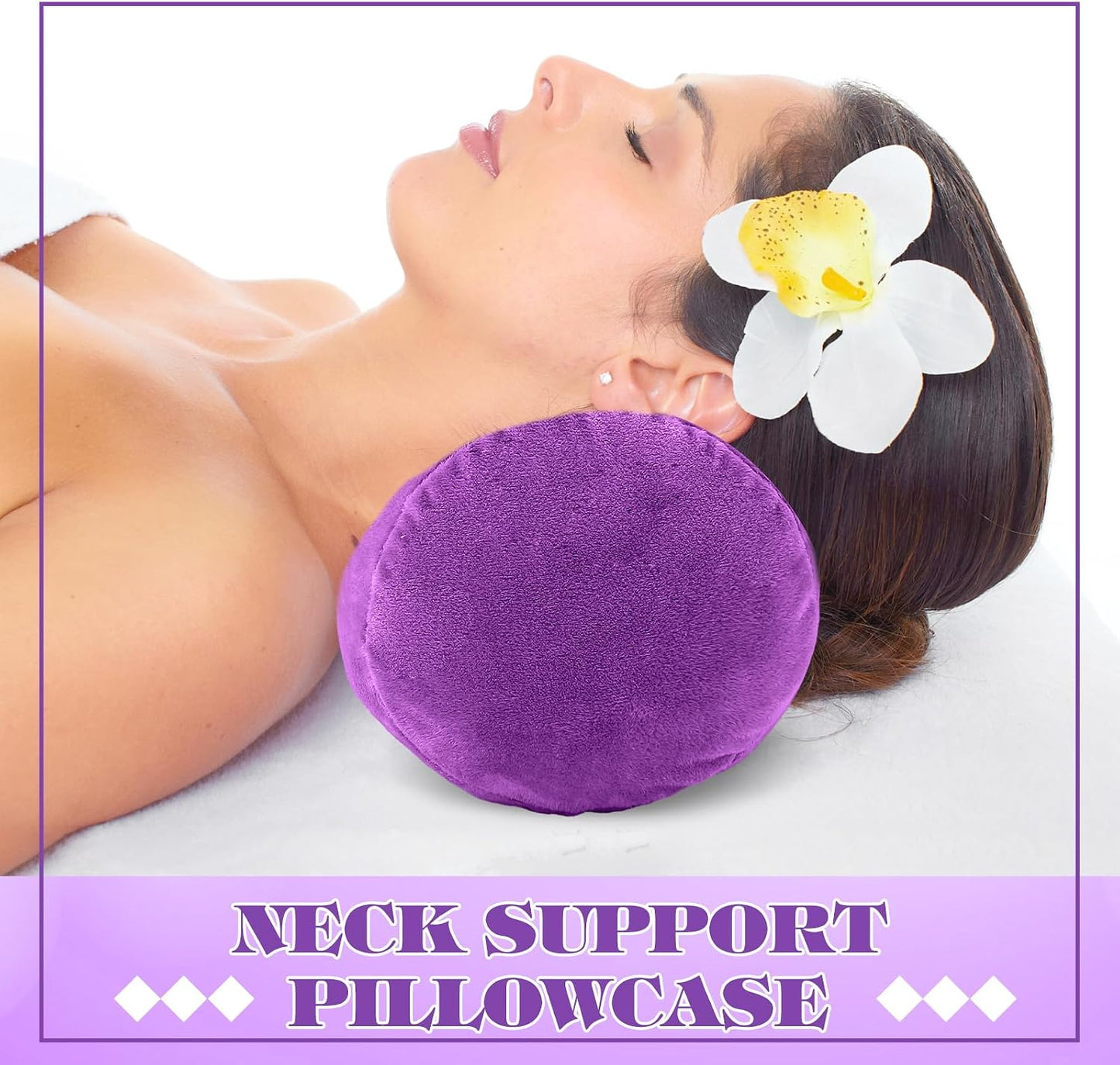 Newwiee 2 Pcs Cooling Cervical Neck Roll Pillow Cover with Zipper (Pillow Case Only) 16 x 6 Inch Round Neck Roll Pillowcover Breathable Cylinder Soft Bolster Pillowcase for Cylindrical Cushion, Gray