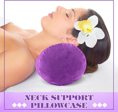 Newwiee 2 Pcs Cooling Cervical Neck Roll Pillow Cover with Zipper (Pillow Case Only) 16 x 6 Inch Round Neck Roll Pillowcover Breathable Cylinder Soft Bolster Pillowcase for Cylindrical Cushion, Gray
