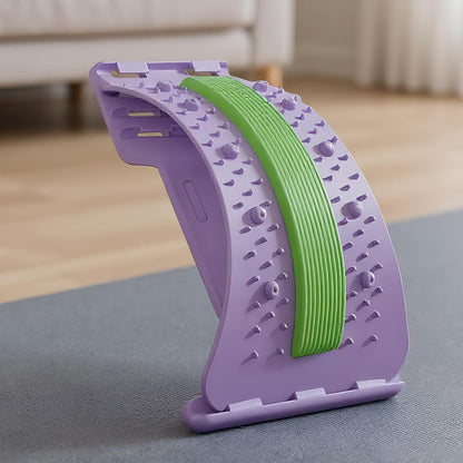 Lower Back Stretcher 3-Level Adjustable Lumbar Spine Massager Corrector | Back Board Stretcher Muscle Release Fitness Body Recovery for Men Athlete Sleeping Exercise Yoga Workout Home