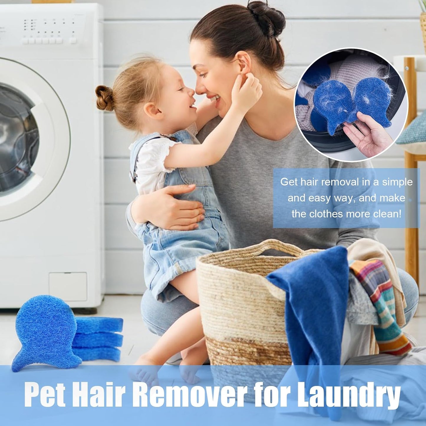 Pet Hair Remover for Laundry-4PCS,Dog Hair Remover for Laundry,Pet Hair Remover Balls for Washing Machine Reusable Hair Catcher for Dogs and Cats