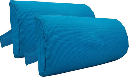 Zero Gravity Chair Set of 2 Replacement Pillow Headrest with Elastic Band, Universal Soft Removable Padded Cushion Head Pillow for Zero Gravity Lounge Chair, Folding Patio Lawn Recliner Chairs, Blue
