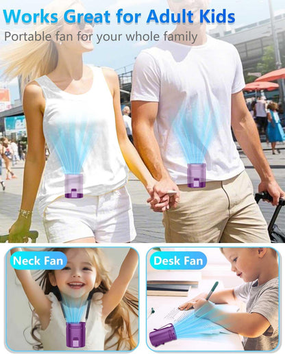 Neck Fan with Cooling Plate-24H Quiet Powerful Fans that Blow Cold Air-5 Speed&Power LED Display-USB 5500mAh Bladeless Wearable Personal AC Cooler for Women,Men,Kids,Travel,Outside,Indoor White