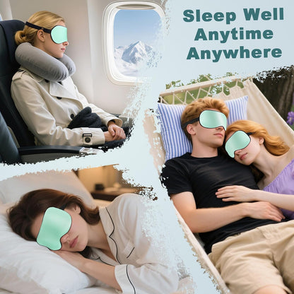Sleep Mask for Side Sleeper Women Men, Eye Mask for Sleeping Light Blocking, 3D Contoured Cup Sleeping Mask, Soft Breathable Sleep Eye Mask with Adjustable Elastic Strap for Travel (Pastel Blue)