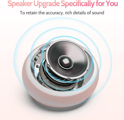 REACHER Auto Dimmable Sound Machine Alarm Clock with Night Light for Girls | 20 soothing sounds, sleep timer, precise volume, soft night lights, auto-dimming display, cute white noise soother for kids