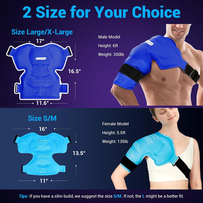 Comfytemp Shoulder Ice Pack, Rotator Cuff Cold Therapy Wrap (Large/X-Large)