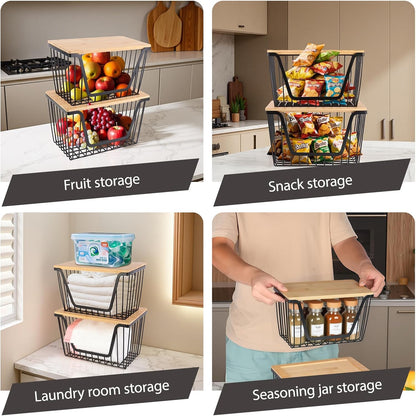 Pantry Organizers and Storage, Stackable Onion Potato Bins