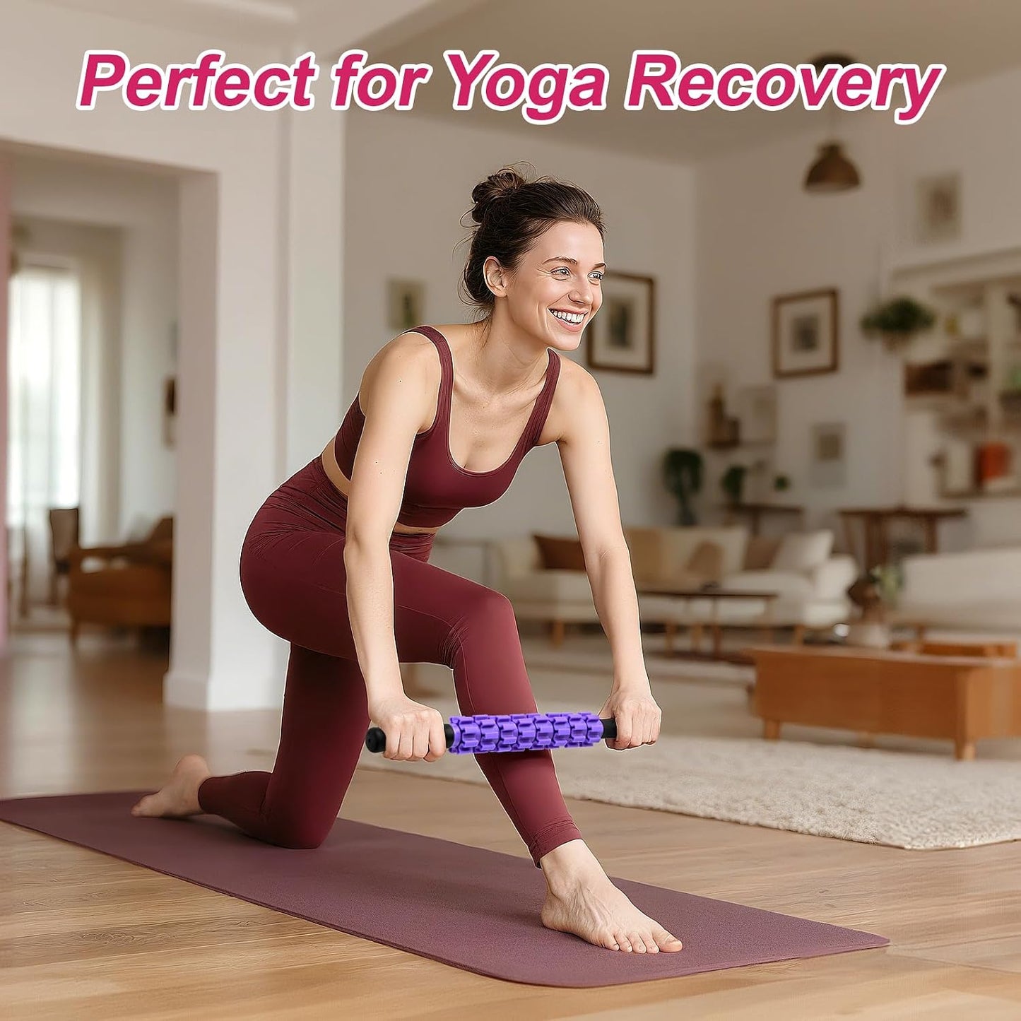 Massage Roller, Muscle Roller Stick, Therapy Roller Stick for Legs, Calf, Thigh, Lipo Roller for Relief Muscles, Deep Tissue Massage Rolling Pin for Trigger Points, Help Sore Muscle Recovery