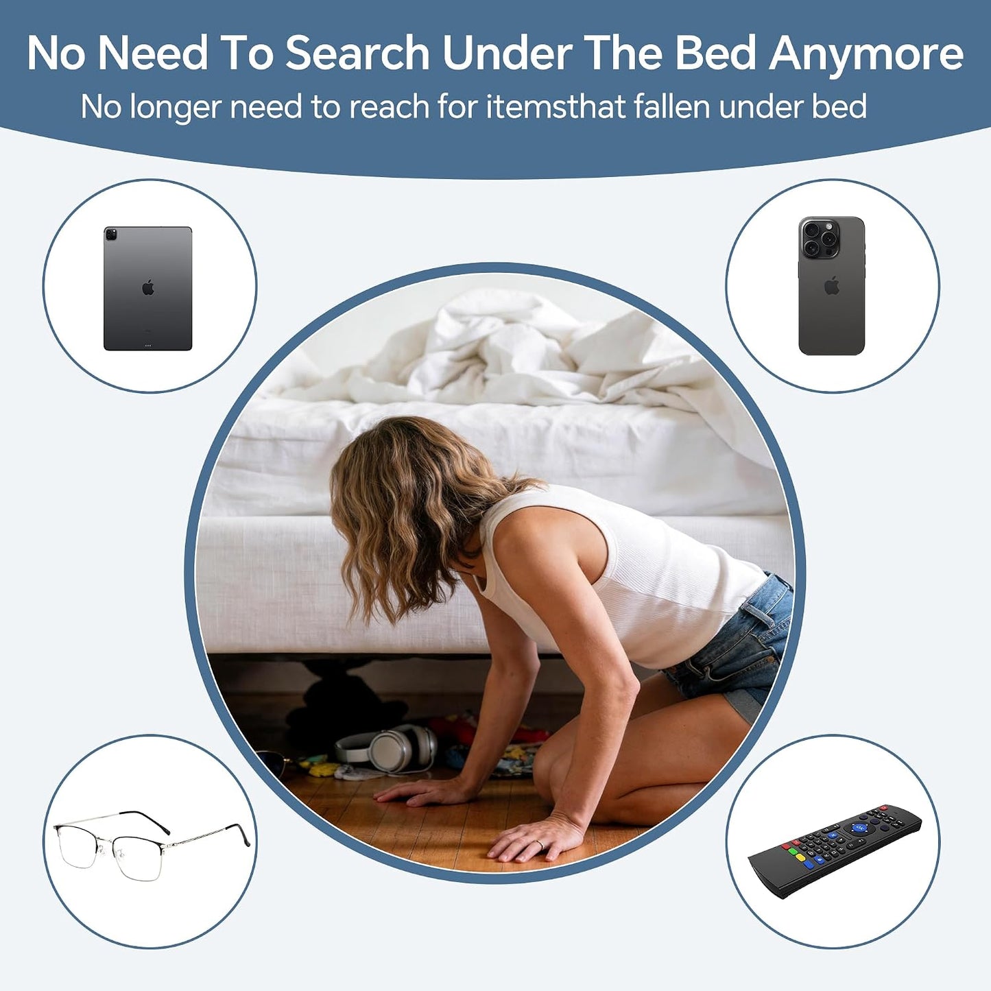 HOMBYS T-Shaped Bed Gap Filler Between Mattress and Headboard, 60'' One-Piece Connected Foam Wedge Pillow, Fits 2.3-4 Inch Bed Gaps, Prevents Pillows, Toys & Remotes from Falling, Soft Washable Cover