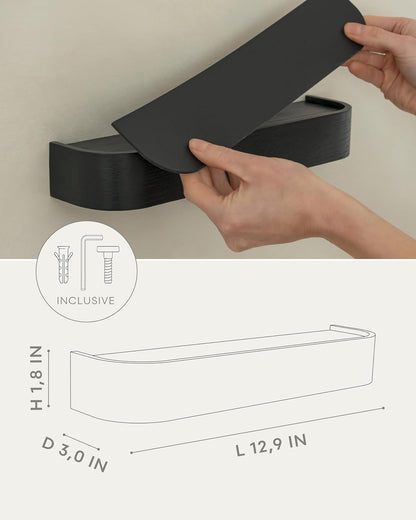 Kazai. Key Holder 'Toke' | Minimalist Key Hook Design from Berlin | Modern Key Holder Wall Mount with Wooden Shelf | Key Rack for Wall as Entryway Organizer | Walnut