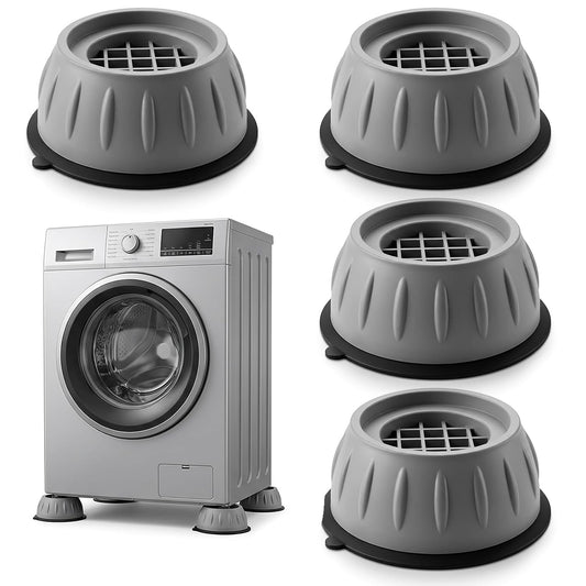 4 PCS Anti Vibration Pads for Washing Machine Leveling Feet Rubber Anti-Vibration Feet Pad Antivibration Pads for Washing Machine Reduce Noise Dryer Shock Prevent Walking, Universal Size