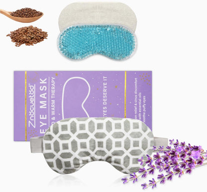 2in1 Heated/Ice Eye Mask Moist Heat Eye Mask Lavender Flaxseed Sinus Pillow