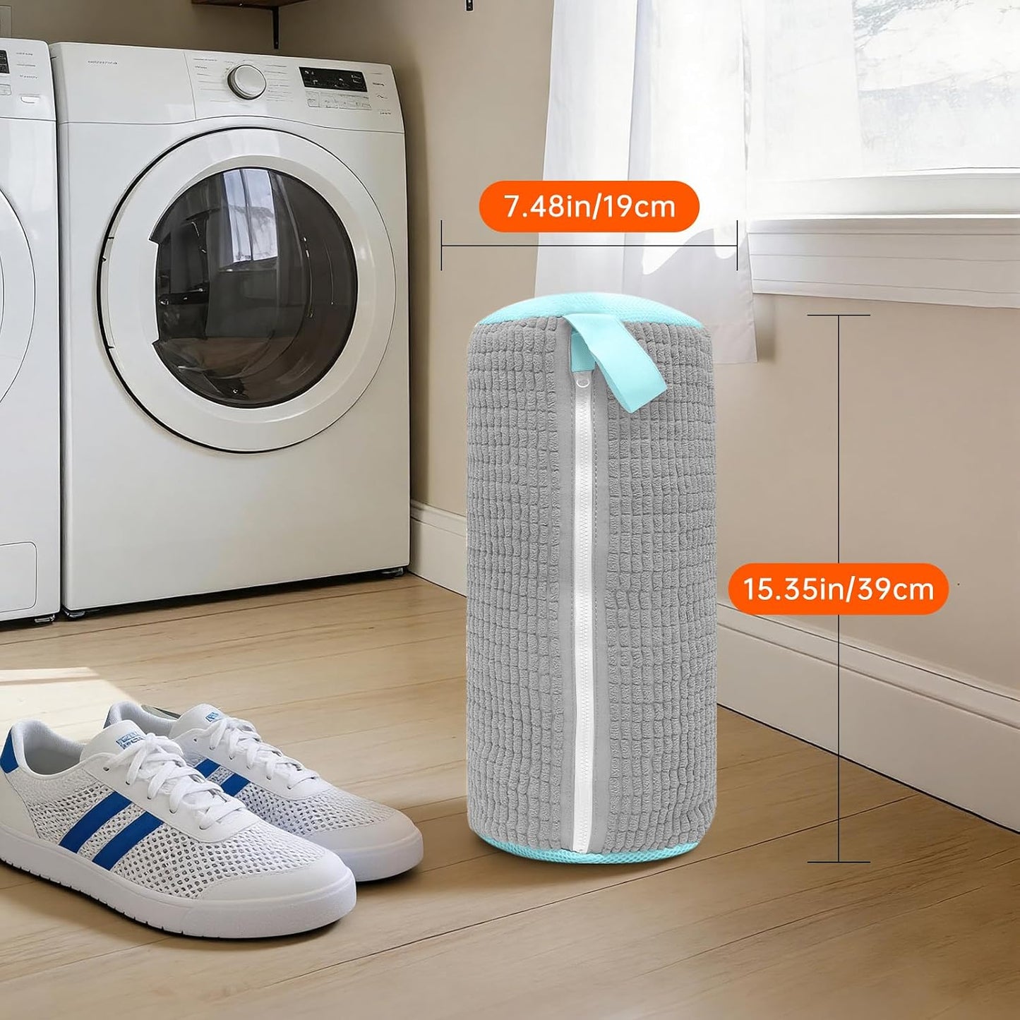 1PCS Blue Shoe Washing Machine Bags for All Shoe Types | Deep Cleaning,Reusable and Durable,Safeguarding Shoes from Scuffs and Deformation,Tear-Resistant Chenille Fabric