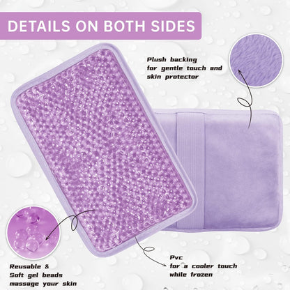 Gel Ice Packs for Injuries Reusable 2 Packs Hot Cold Gel Wrap with Strap