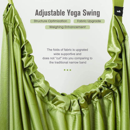 Yoga Stretching Strap, Adjustable Leg Stretcher Waist Back Stretch Band with Door Anchor, Flexibility Backbend Trainer for Aerial Yoga, Pilates, Ballet, Dance