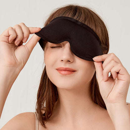 ALASKA BEAR Wraparound Style Organic Cotton Eye Mask with Padded Nose, Big Wide Headband and Large Coverage Ear Muff Sleeping Mask with Bottom Flap for Full Blackout, Dark Grey