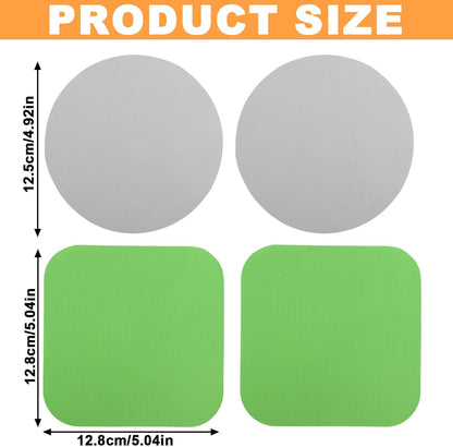 LUTER 4pcs Jar Opener Gripper Pad for Seniors with Weak Hands, Rubber | Multi-function Silicone Bottle Opener Lid Cap Rubber Gripper Pads Kitchen Coasters Gadgets, Light Blue, Green