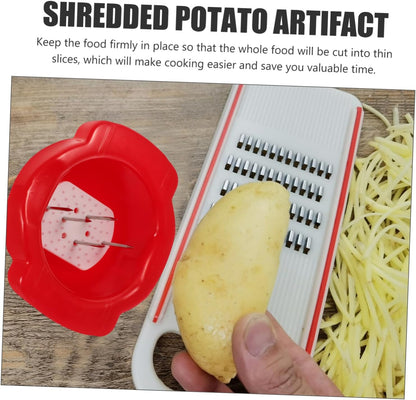 VOSAREA Vegetable Shredding Holder Finger Guard 3-Piece Kitchen Grater Set for Safe Vegetable Slicing Plastic for Shredding Potatoes and Veggies