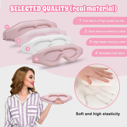 3D Advanced Eye Mask for Sleeping, Ultra Delicate Soft Skin Friendly Eye mask,100% Blackout Sleep Eye Mask for Sleep, Eyelash Extension Sleep mask, Sleeping Eye Masks for Men and Women