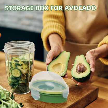 OSALADI Avocado Storage Box Transparent Avocado Keeper for Refrigerator Reusable Fruit Food Container One-Piece Fresh Keeping Box 5.70 X 4.33 X 3.14 in