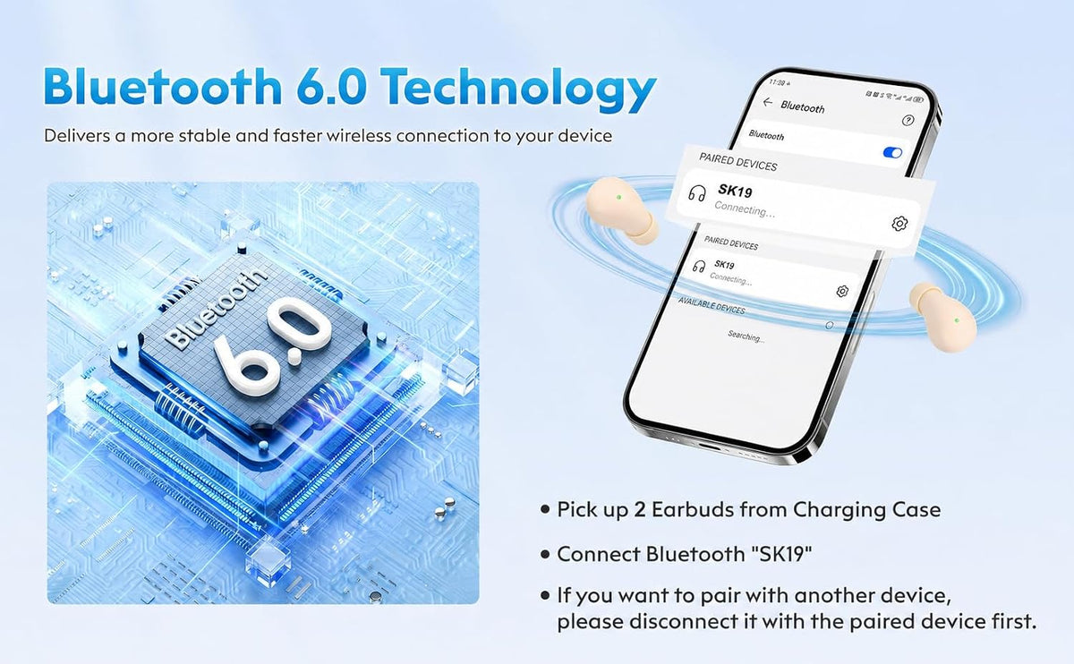 Mini Invisible Sleep Earbuds Wireless Bluetooth for Side Sleeper Small Ears