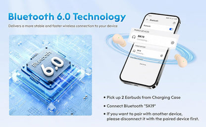 Mini Invisible Sleep Earbuds Wireless Bluetooth for Side Sleeper Small Ears